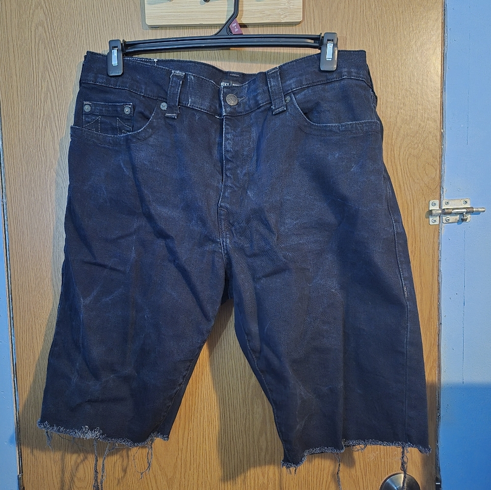 Mens True Religion Ricky Relaxed Straight  Shorts Black Size 40